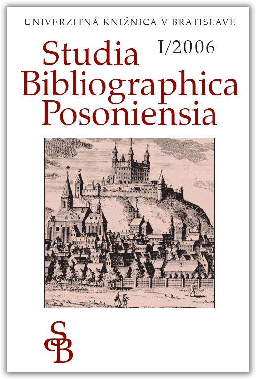 Bulletin UKB, Studia bibliographica Posoniensia Bratislava : Univerzitná knižnica, 2005- Predchádzajúci názov: Aktuality : informácie z