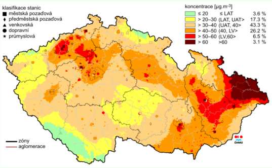 ochranu zdraví (bez zahrnutí ozonu), ČR, 2012 Zdroj: