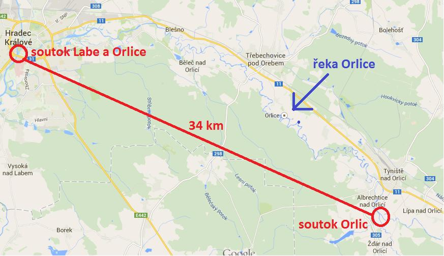 UTB ve Zlíně, Fakulta logistiky a krizového řízení 37 Od spojení Divoké a Tiché Orlice se řeka nazývá Orlicí spojenou či pouze Orlicí.