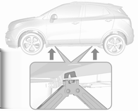 Dbejte na to, aby byl zvedák správně umístěný pod příslušný bod pro zvedání vozidla.