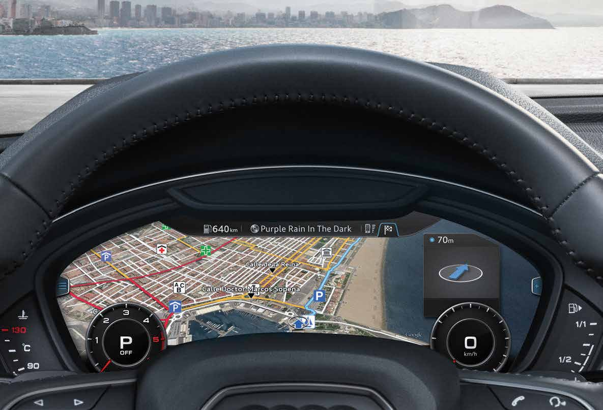 26 Infotainment Vše pod dohledem. V pravou chvíli. Na Audi virtual cockpitu dodávaném na přání je patrný pokrok.