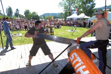 Nejlépe se s nástrahami pěti závodních disciplín vyrovnal Jan Svoboda z Liptálu u Vsetína a obhájil titul dřevorubeckého mistra ČR ve STIHL TIMBERSPORTS.