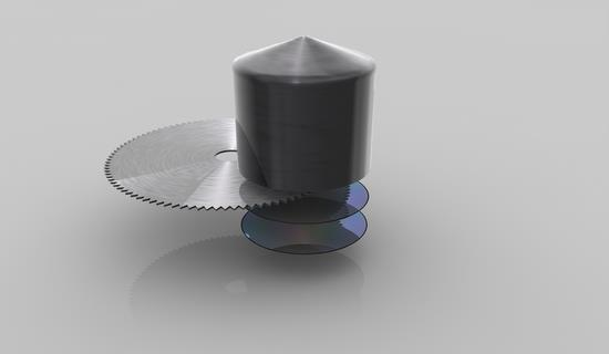 Křemíkový ingot z mono-krystalu Měřítko: rozměry plátu přibližně 300mm / 12 palců Ingot vytvořený z toho nejčistšího křemíku označovaného jako Electronic Grade Silikon.