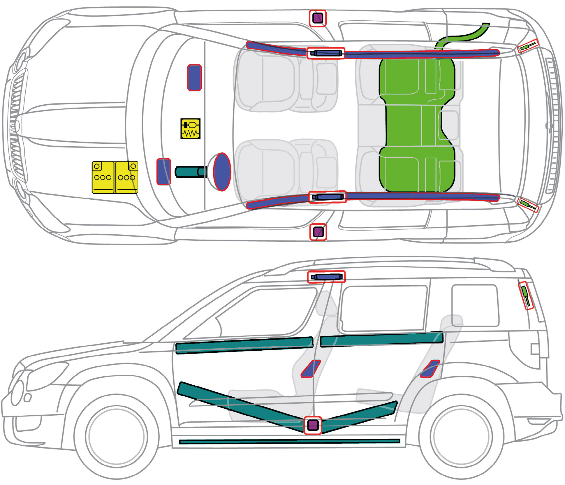 ŠKODA Yeti (od 2009) Akumulátor