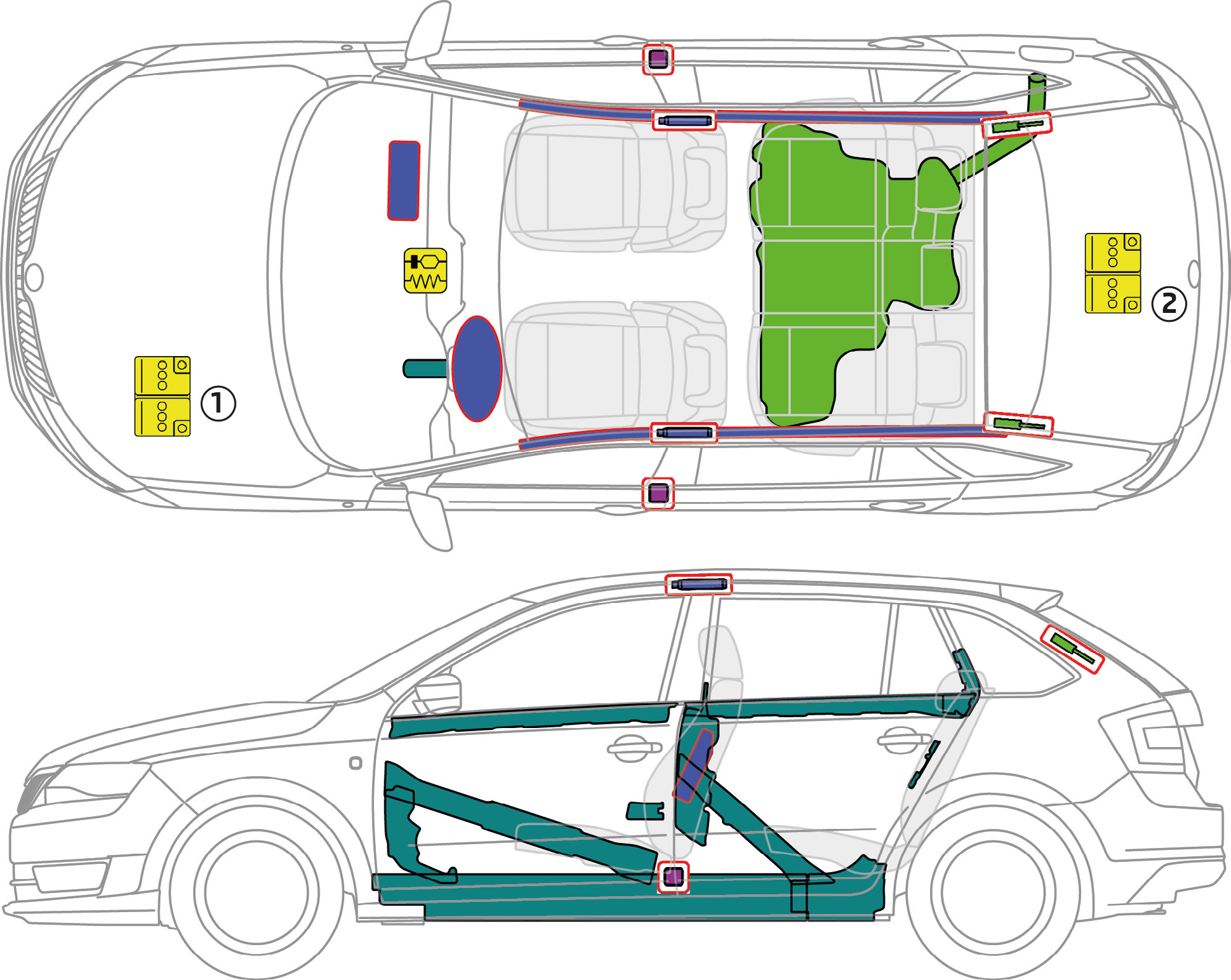 ŠKODA Rapid Spaceback (od 2013) 1 2 TMB-Nvšechna vozidla, kromě motorizace 1,6 l/85 kw TDI