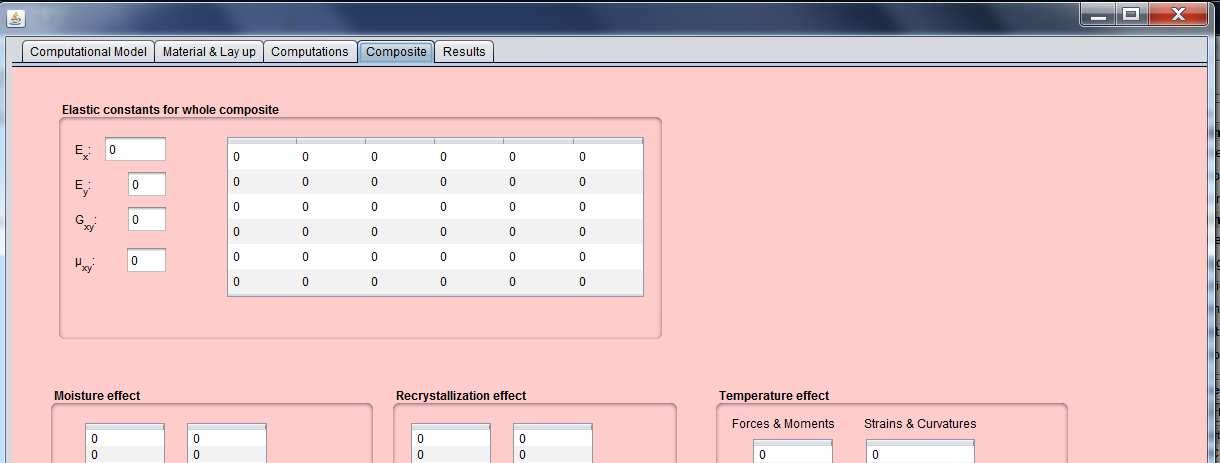 Obr.1.4.1 Screen záložky Composite 1.5 Záložka Results V této záložce uživatel může zkontrolovat vypočtený úhel zpětného odpružení.