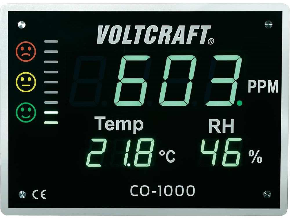 Měřič koncentrace CO 2 ve vzduchu, relativní vlhkosti a teploty vzduchu CO-1000 Obj. č.