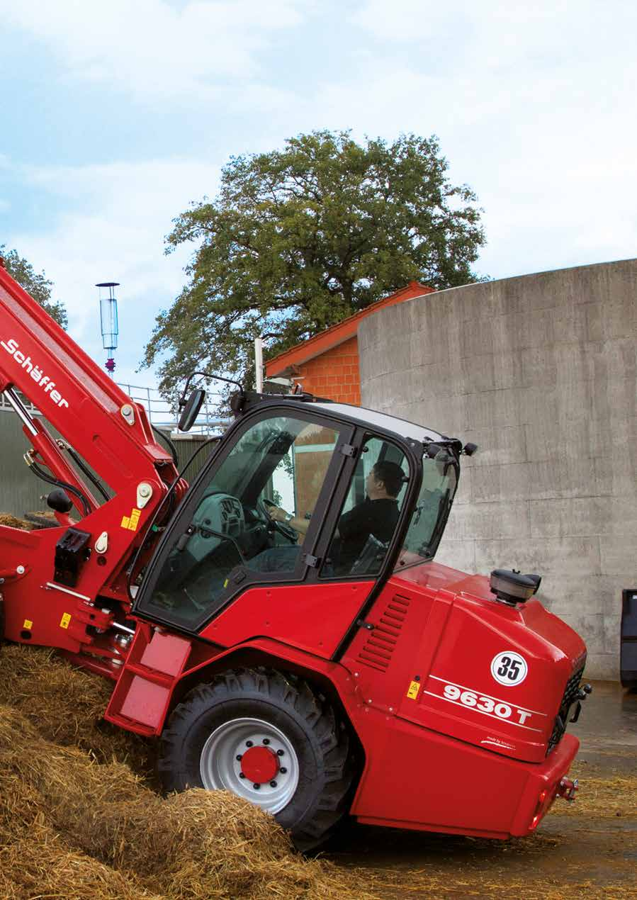 Teleskopický kloubový nakladač Schäffer 9630 T: Nakladač s vyšší hodnotou Zde je uvedeno jen 5 důvodů, jež přispívají k vyšší hodnotě těchto nakladačů: 1.