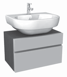 Kúpeľňový nábytok DOMINO Univerzálna závesná skrinka so zásuvkou 60 x 37 x 37 cm Skrinka sa dá použiť ako spodná (pod umývadlo) alebo ako bočná Vyhotovenie: čelná plocha - lesklá biela 89206 114,29
