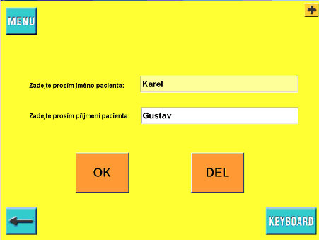 Kdybychom si nezapamatovali přesné znění potřebného textu, lze stiskem tlačítka + v horním pravém rohu displeje vyvolat příslušný přehled seznam v textovém formátu.