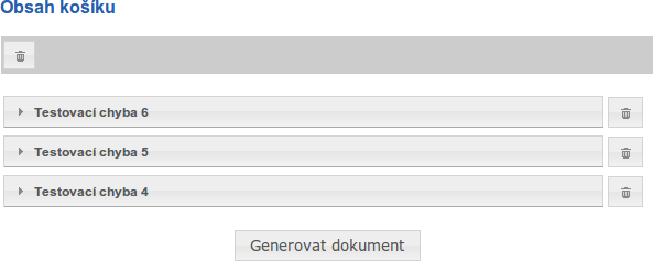 Uživatel zde nastaví informace, které budou doplněny na budoucí titulní stranu výsledného dokumentu, zvolí počet kapitol a nastaví jazyk. Obrázek 5.9 znázorňuje nastavení názvů kapitol.