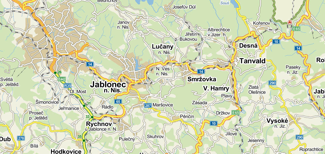 Veškeré řešené pozemky jsou ve vlastnictví města Jablonec nad Nisou.