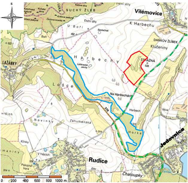 Příloha 3: Orientační mapa 1:20000 Vysvětlivky: