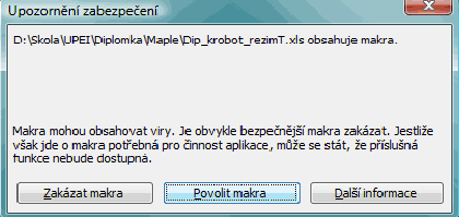 Popis softwarových řešení 4 Popis softwarových řešení V této práci byl pro softwarové řešení úloh použit program Maple a programovaní jazyk VBA v programu Excel.