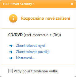 Pole Povolit pravidla pro blokování výměnných médií aktivuje nebo deaktivuje použití pravidle pro výměnná média. Pro povolení nebo blokování konkrétních výměnných médií klikněte na tlačítko Pravidla.