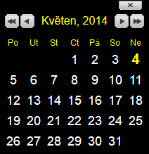 3.3.4 Kalendář v JavaScriptu V systému jsem použil JavaScriptový kalendář, který zjednodušuje práci s datem, uživatel nemusí pracně zadávat datum a hlídat správný formát.