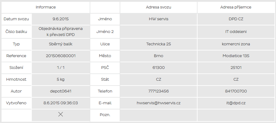 5 Přehled zadaných objednávek Hlavní okno zobrazuje zadané objednávky po jednotlivých záznamech.