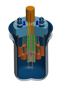 4 Palivo pro reaktory JHR a MYRRHA 34 Obr. 4-2 Reaktor MYRRHA [52] Palivo reaktoru MYRRHA Palivem reaktoru MYRRHA je směs oxidického paliva uranu a plutonia (MOX).