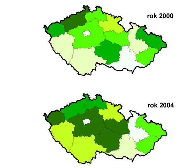 U tohoto faktoru (počet lékařů na 10 000 obyvatel) se ve všech případech ukazovaly nejlepší výsledky v Hlavním městě Praze.