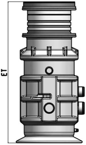 2, H = 12 mm * Základní šachta A s možností až 3 vyrovnávacích kruhů DIN 434 AR 625 x 1 (příslušenství ZK4) Hloubka ponoru