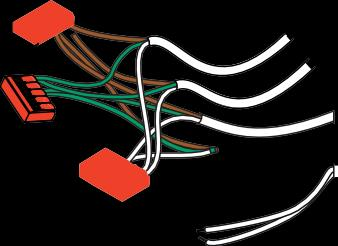 Kabely vedoucí od ventilátorů umístěte do pětipólové propojovací svorkovnice následovně: v každé svorkovnici