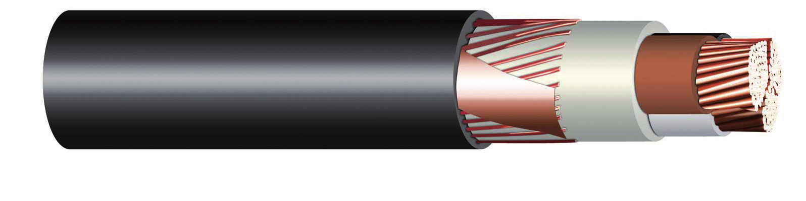 Instalační kabely s koncentrickým vodičem a Cu jádrem Installation screened cables with Cu conductor NYCWY 0,6/1 kv Standard VDE 0276 T.