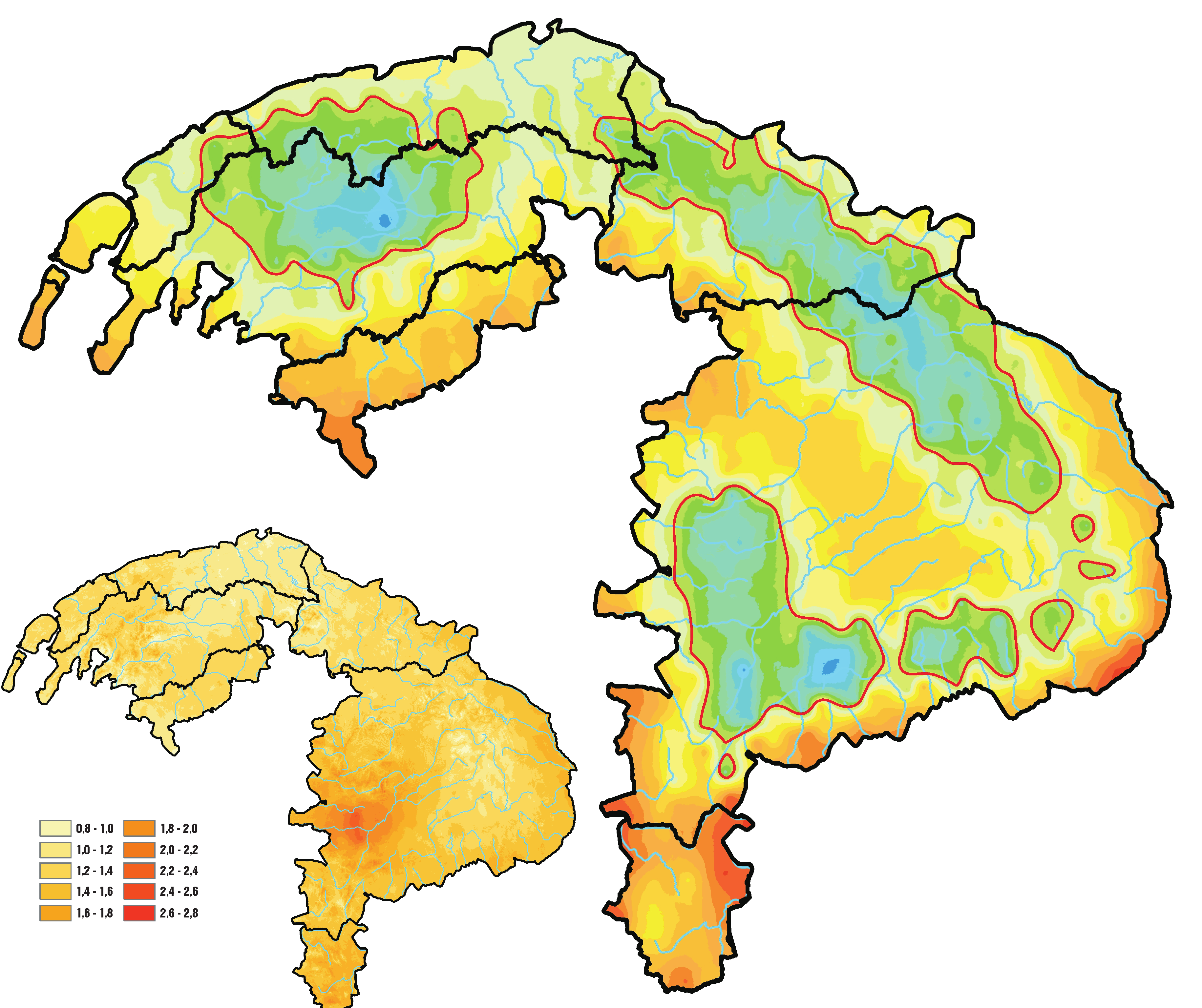 Na přeshraničn hodnocen zranitelnosti ekosstémů v důsledku očekávané změn klimatu je v současnosti zaměřeno vce evropských i národnch iniciativ.