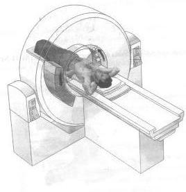1 VÝPOČETNÍ TOMOGRAFIE (COMPUTED TOMOGRAPHY CT) Obr. 1. Nákres výpočetního tomografu.