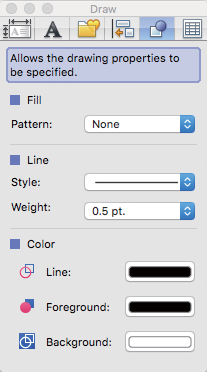 [Changes the colour of the line] (Změní Pro úpravu barvy, která má vyplnit okolní oblast, použijte colour] (Změní barvu výplně).