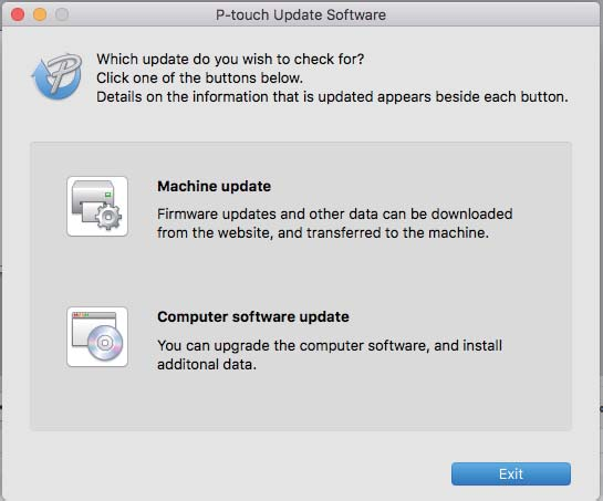 Jak aktualizovat programové vybavení P-touch 3 Klikněte na ikonu [Machine update] (Aktualizace přístroje).