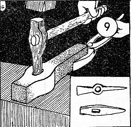 (otáčí) kolem své osy, čímž u hráněného průřezu materiálu dochází ke stáčení hran do šroubovice (obr. 9). K samotnému provedení jsou potřeba kleště a nějaký otvor s hranami nebo pevná štěrbina.