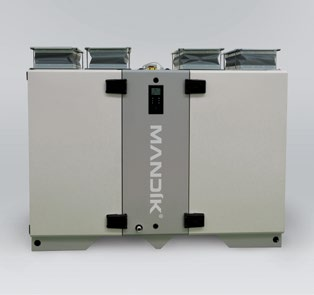 výkonupoužité EC ventilátory s velkou rezervou pro požadovaný externí tlak do potrubí použitý speciální těsnící profil pro snížený tepelného prostupu tepla sandvičového panelu jednotky tepelně