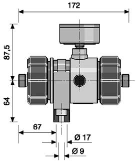 1.8 Příslušenství solenoidových dávkovacích čerpadel 1.8.8 Tlumiče pulzací - průtočné Tlumiče pulzací slouží k potlačení tlakových a objemových pulzací ve výtlačném potrubí, ke snížení průtokových