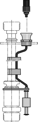1.8 Příslušenství solenoidových dávkovacích čerpadel 1.8.12 Hladinové plovákové spínače Hladinový dvoupolohový plovákový spínač s kruhovým konektorem, provedení PP Sada plovákového spínače je určena pro instalaci k sací sestavě DN10 nebo DN15.