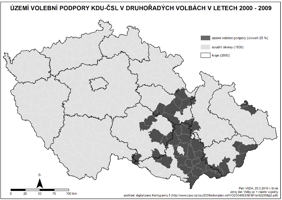 Tab. 15: Hodnoty Pearsonova korelačního koeficientu pro volební výsledky ČSL v parlamentních volbách v letech 2002 2009 2004E 2004k 2008 2009 2000 0,75 0,80 0,71 0,76 2004E 1,00 0,89 0,78 0,99 2004k