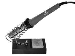 Svěrák, páječka (pájecí pero) Toolcraft s odkládacím stojanem, odsávací pero a zvětšovací sklo.