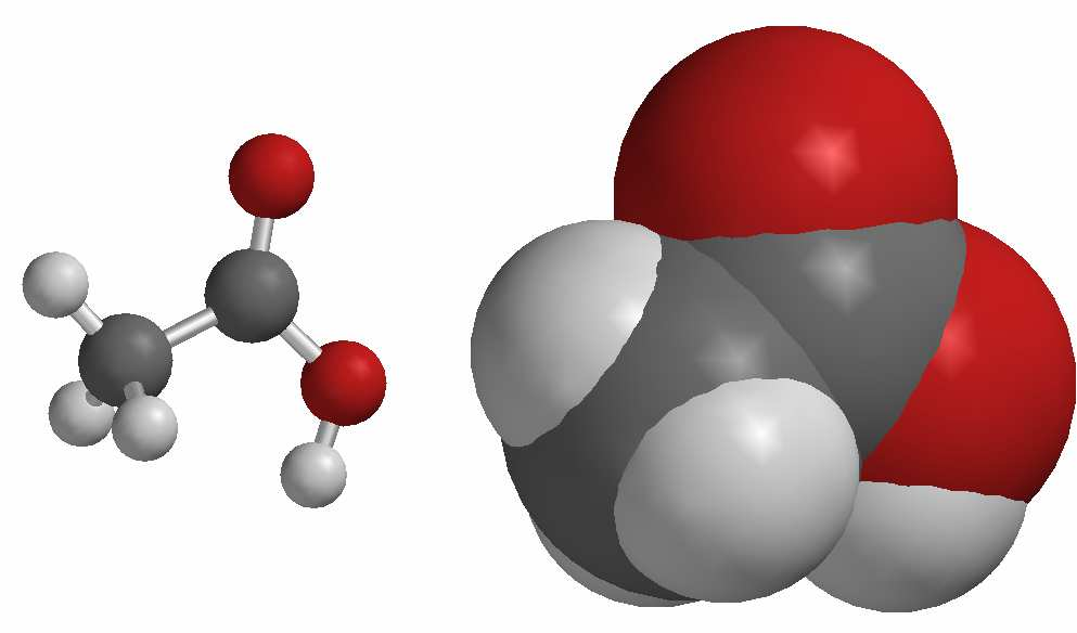 Na základě materiálních modelů rozhodněte, který atom molekuly acetonu se účastní vzniku vodíkové vazby při interakci s molekulou vody: