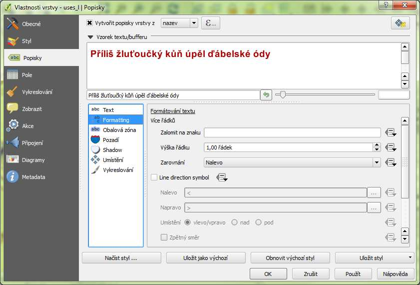 Metodika tvorby grafické části právního stavu územního plánu v GIS Popis plošných objektů by měl vždy být celý uvnitř popisovaného prvku, neměl by tedy přesahovat hranice.