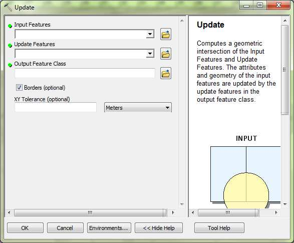 Metodika tvorby grafické části právního stavu územního plánu v GIS Obr. 21 princip aktualizace polygonových vrstev v programu QGIS. Aktualizace vrstvy (Update) Nástroj Update (Obr.