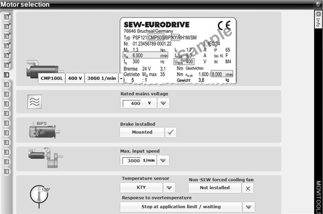 U motorů SEW-EURODRIVE najdete typ na typovém štítku. 2545113227 Při uvedení cizích motorů od provozu jsou zapotřebí technické údaje těchto motorů.
