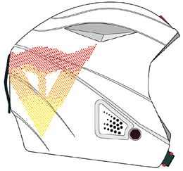 SNOW TEAM JR HELMET PIXEL Helma 048 049 050 bílo-oranžová/ černo-bílá/ červeno-bílá/ červená šedá šedá SNOW DEVIL JR HELMET Vnější a vnitřní skořepina - vnitřní skořepina z pěnového polystyrénu -