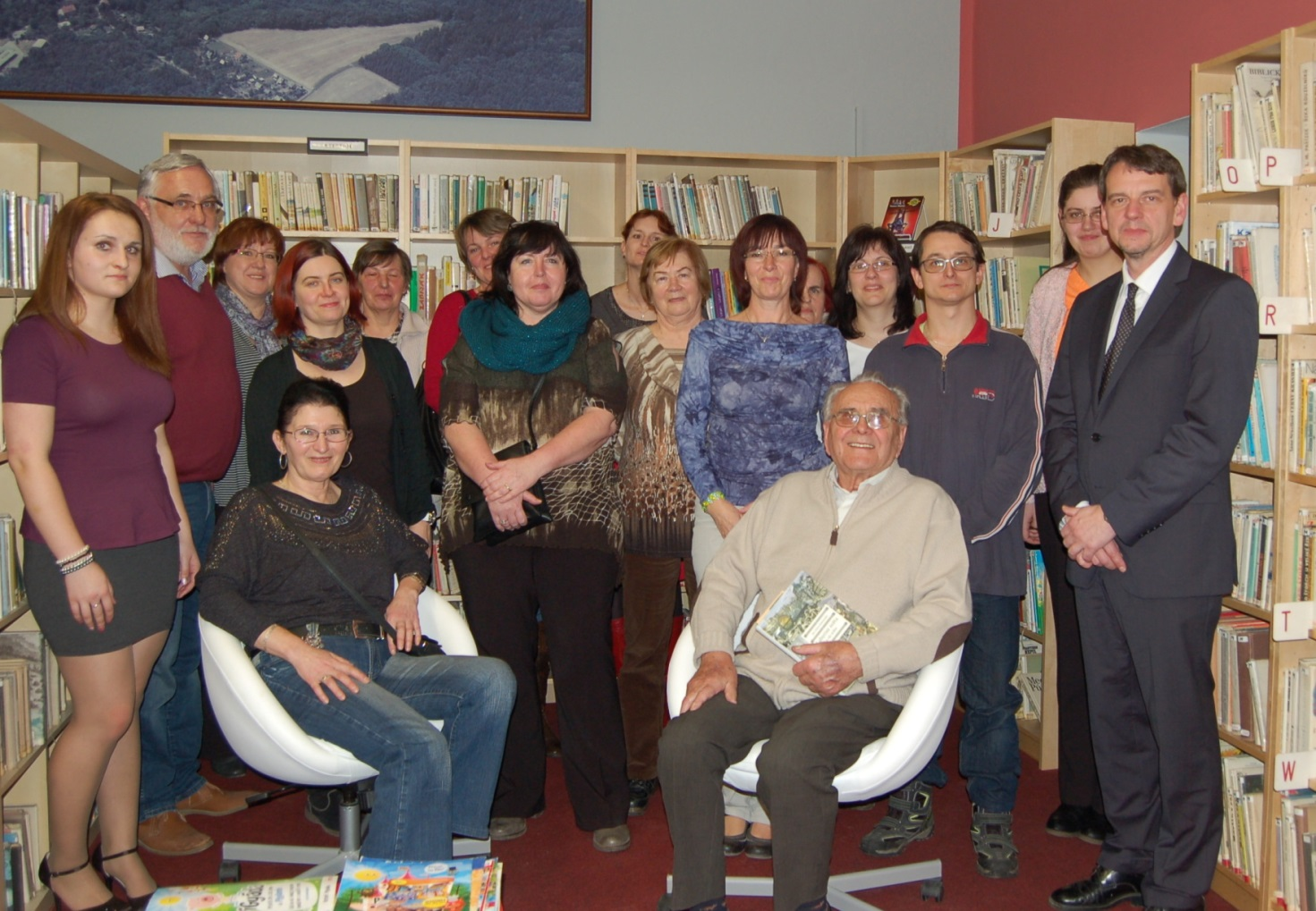 Slavnostní otevření střediskové knihovny v Knihovně městyse Křtiny 28. 1. 2015 za účasti ředitele MZK prof.