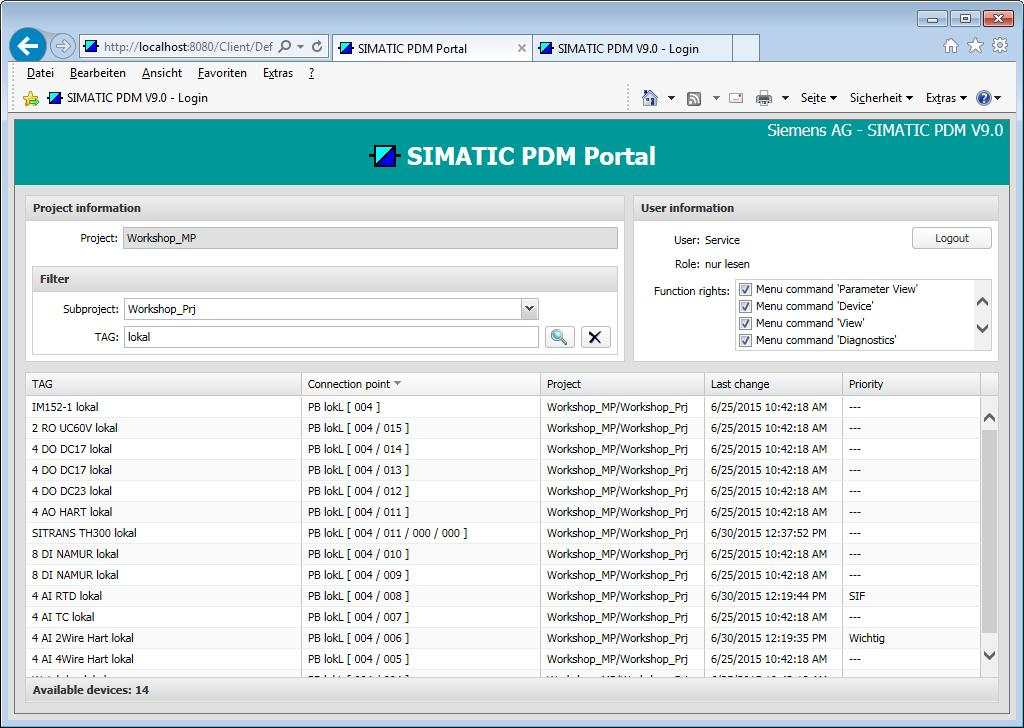 Process Device Manager Stand-Alone aplikace Nové aplikace Portal pro přístup