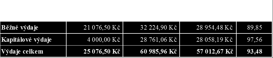 Z kapitálových výdajů nejvýznamnější položkou byly výdaje na zájmovou činnost a rekreaci ve výši 11 727