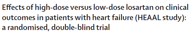 Marvin A Konstam, James D Neaton, Kenneth Dickstein, for the HEAAL Investigators This