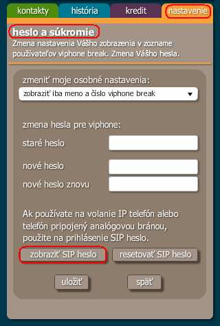 sk SIP User ID a Authenticate ID Vaše telefónne číslo, ktoré ste si zvolili počas registrácie (zadávajte presne v tvare 421xxxxxxxxx bez