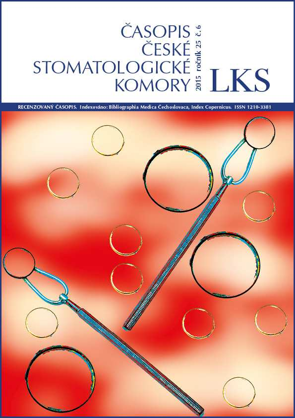 LKS ČASOPIS ČESKÉ STOMATOLOGICKÉ KOMORY Charakteristika ČSK vydává měsíčník LKS (ISSN 1210-3381).