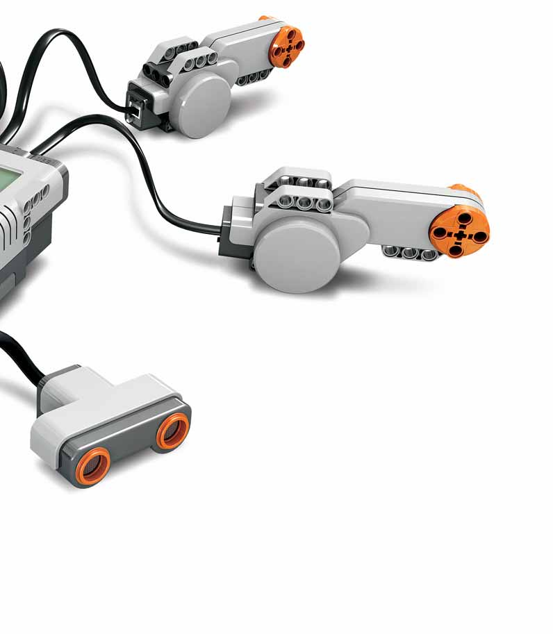 TECHNOLOGIE NXT Interaktivní servomotory Zajišťují přesný pohyb robota.