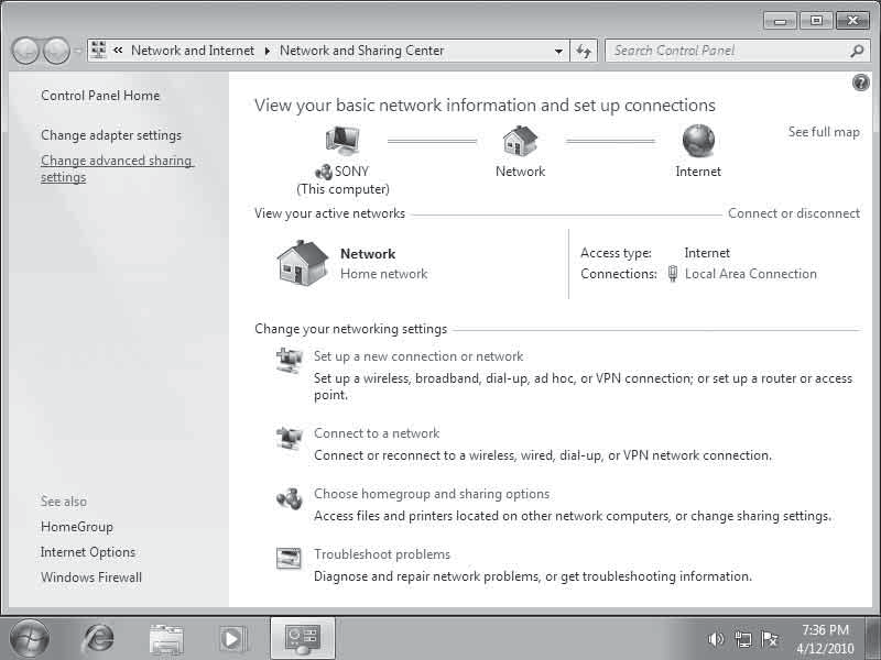 4 Podle prostředí, ve kterém se receiver používá, vyberte možnost [Home network] (Domácí síť) nebo [Work network] (Pracovní síť).