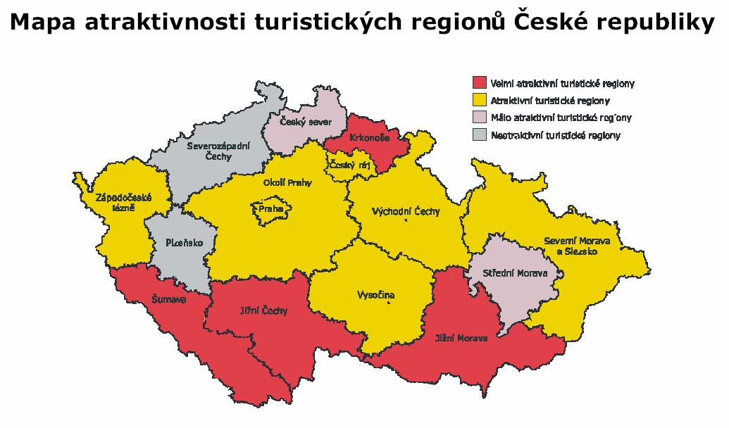 Region Jižní Morava se tradičně umísťuje na předních místech žebříčku z hlediska atraktivnosti regionu.